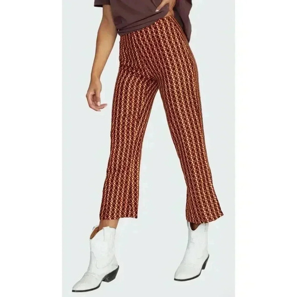 RVCA NWT Women’s Drip High Waisted Pants Size 29 Retro 70s Side Zip Flared Leg - Picture 3 of 16